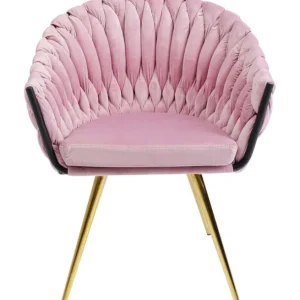Outlet KARE Design Chair with Armrest Knot Mauve