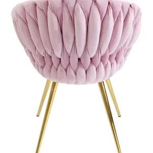 Outlet KARE Design Chair with Armrest Knot Mauve