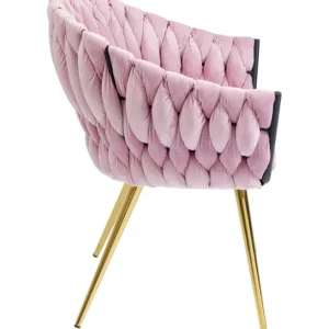 Outlet KARE Design Chair with Armrest Knot Mauve