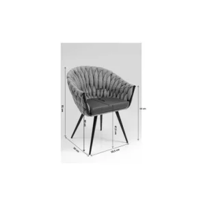 Outlet KARE Design Chair with Armrest Knot Mauve