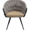 Clearance KARE Design Chair with Armrest Knot Tweed