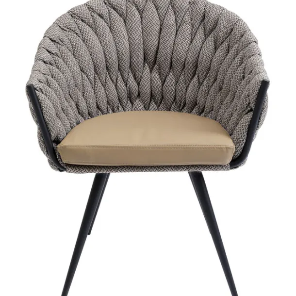 chair_with_armrest_knot_t_0.webp Clearance KARE Design Chair with Armrest Knot Tweed