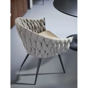 Clearance KARE Design Chair with Armrest Knot Tweed