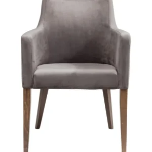 New KARE Design Chair with Armrest Mode Velvet Grey