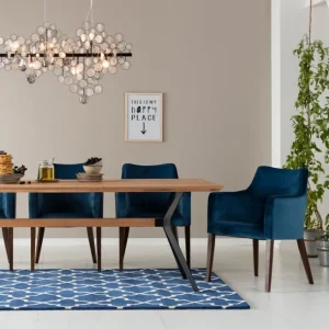 Sale KARE Design Chair with Armrest Mode Velvet Petrol