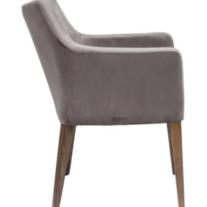 New KARE Design Chair with Armrest Mode Velvet Grey