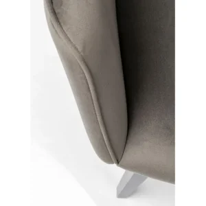 Discount KARE Design Chair with Armrest Modino Velvet Grey