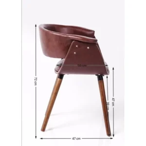 Outlet KARE Design Chair with Armrest Nougat