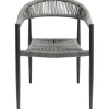Best KARE Design Chair with Armrest Palma Grey
