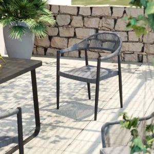 Best KARE Design Chair with Armrest Palma Grey