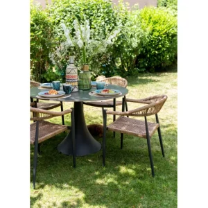 Fashion KARE Design Chair with Armrest Palma Nature