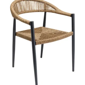Fashion KARE Design Chair with Armrest Palma Nature