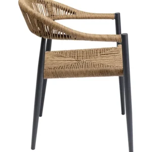 Fashion KARE Design Chair with Armrest Palma Nature
