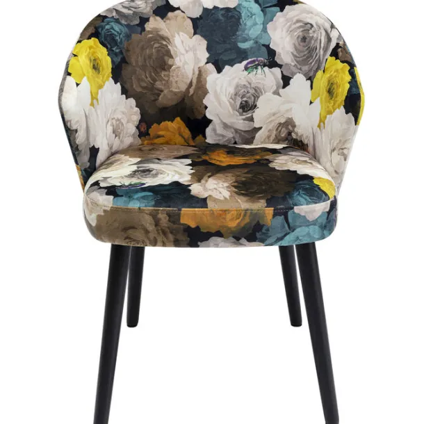 chair_with_armrest_peony__0.webp Fashion KARE Design Chair with Armrest Peony Flower Yellow