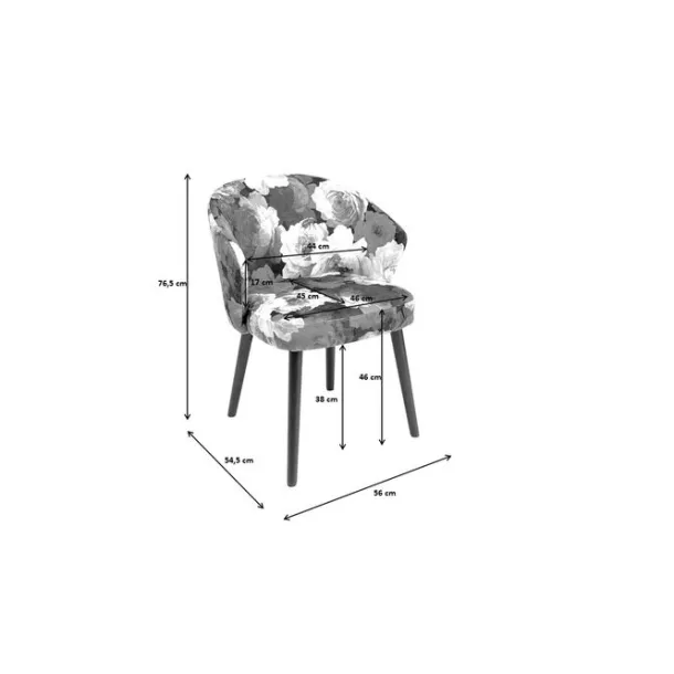 chair_with_armrest_peony__5.webp Fashion KARE Design Chair with Armrest Peony Flower Yellow
