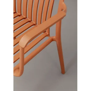 Discount KARE Design Chair with Armrest Porto Santo Terracotta
