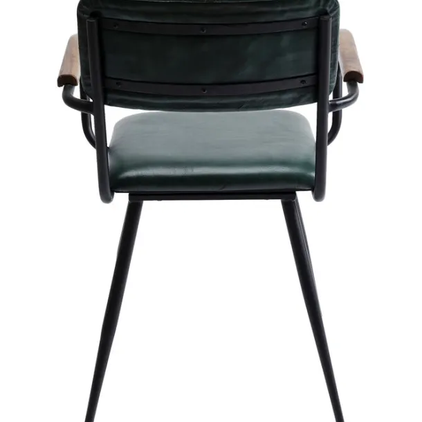 chair_with_armrest_salsa__5-1.webp Clearance KARE Design Chair with Armrest Salsa Leather Dark Green