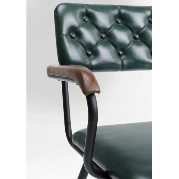 chair_with_armrest_salsa__6-1.webp Clearance KARE Design Chair with Armrest Salsa Leather Dark Green