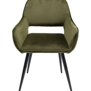 Discount KARE Design Chair with Armrest San Francisco Dark Green