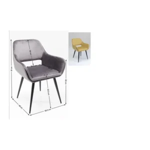 New KARE Design Chair with Armrest San Francisco Light Green
