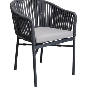 Hot KARE Design Chair with Armrest Santanyi Dark Grey