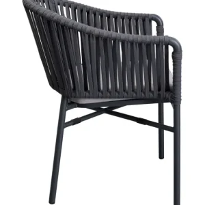 Hot KARE Design Chair with Armrest Santanyi Dark Grey