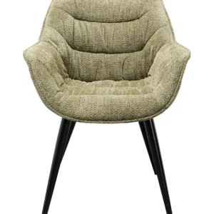 Outlet KARE Design Chair with Armrest Thelma Melange Green
