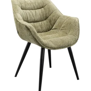 Outlet KARE Design Chair with Armrest Thelma Melange Green