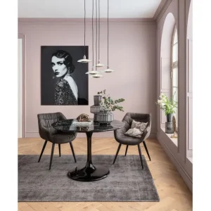 Outlet KARE Design Chair with Armrest Thelma Grey