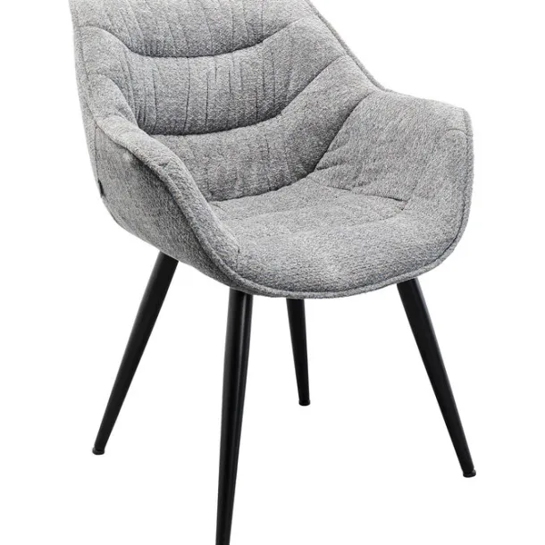 chair_with_armrest_thelma_1.webp Online KARE Design Chair with Armrest Thelma Melange Grey
