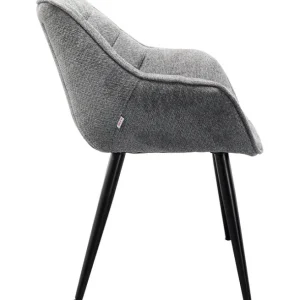 Online KARE Design Chair with Armrest Thelma Melange Grey