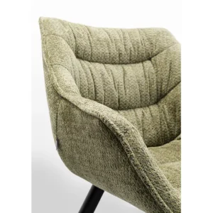 Outlet KARE Design Chair with Armrest Thelma Melange Green