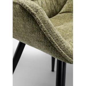 Outlet KARE Design Chair with Armrest Thelma Melange Green
