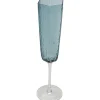 Hot KARE Design Champagne Glass Cascata Blue