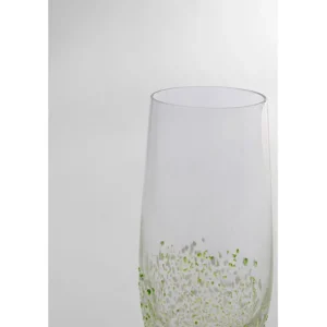 Outlet KARE Design Champagne Glass Confetti Green 24cm
