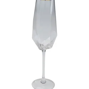 Best KARE Design Champagne Glass Diamond Gold Rim
