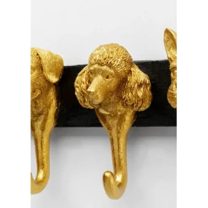 Hot KARE Design Coat Rack Dog Family Gold 69cm