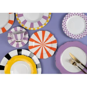 New KARE Design Coffee Cup Harlequin Purple (2/part)