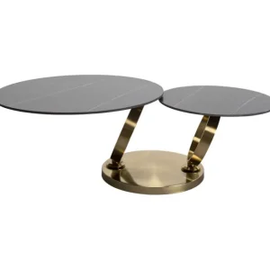 Best KARE Design Coffee Table Beverly Gold 133x80cm