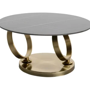 Best KARE Design Coffee Table Beverly Gold 133x80cm