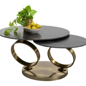 Best KARE Design Coffee Table Beverly Gold 133x80cm