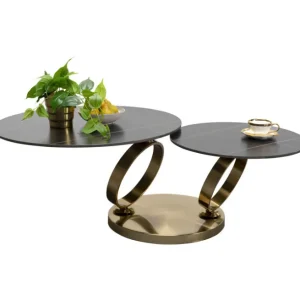 Best KARE Design Coffee Table Beverly Gold 133x80cm