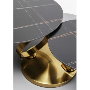 Best KARE Design Coffee Table Beverly Gold 133x80cm