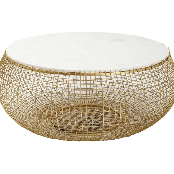 coffee_table_cesta_marble_0.webp New KARE Design Coffee Table Cesta Marble Gold Ø100cm