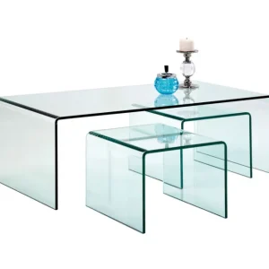 Fashion KARE Design Coffee Table Clear Club (3/Set)