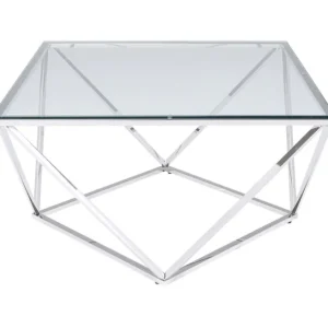 Hot KARE Design Coffee Table Cristallo Chrome 80x80cm