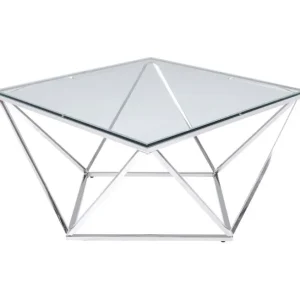 Hot KARE Design Coffee Table Cristallo Chrome 80x80cm