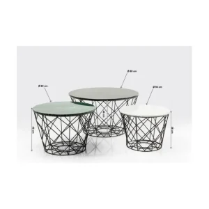 Sale KARE Design Coffee Table East Coast Round (3/Set)
