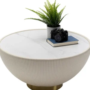 Best KARE Design Coffee Table Endless Vegas White Ø71cm