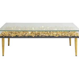 Sale KARE Design Coffee Table Gold Flowers 120x60
